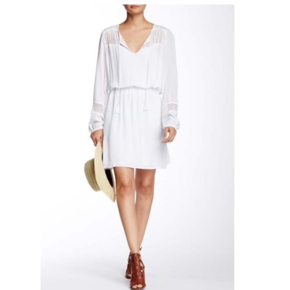 DR2 by Daniel Rainn Crochet Combo Peasant Dress
